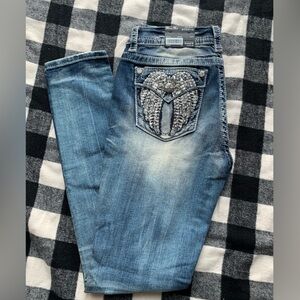Miss Me Easy Skinny Blue Denim